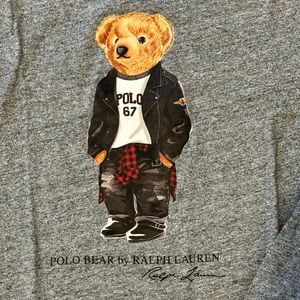 Boys Polo Ralph Lauren Bear long sleeve shirt. Like new condition.